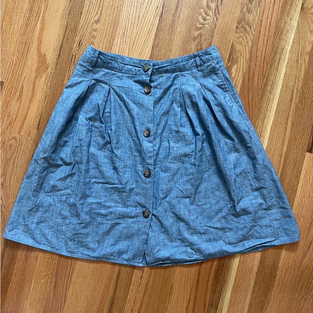 Lands' End Chambray Skirt
